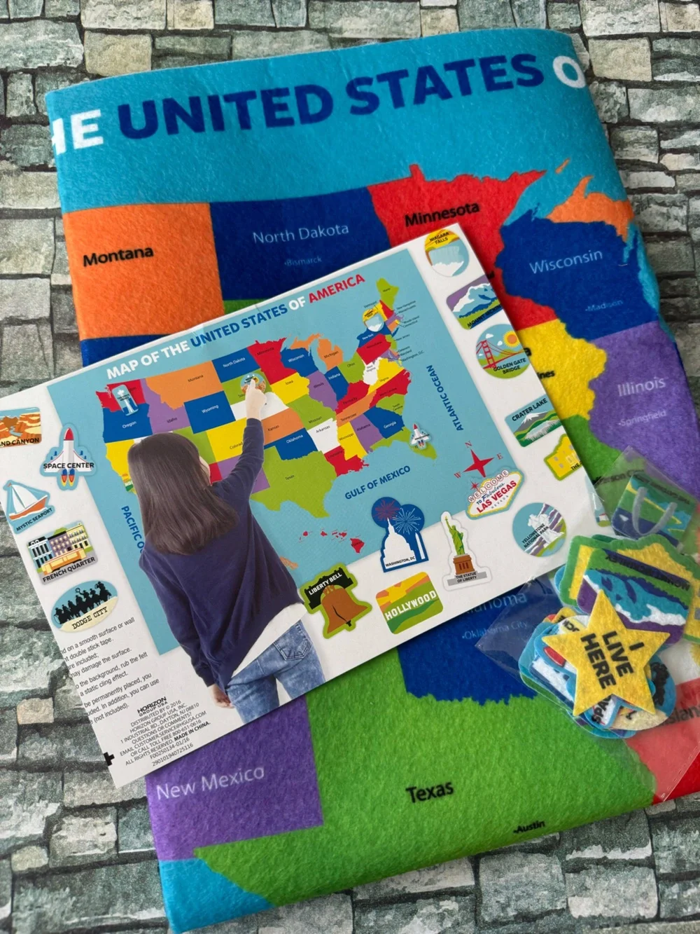 Felt World and US Maps